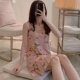 Đồ ngủ của phụ nữ mùa hè phong cách Hàn Quốc váy học sinh ngọt ngào dễ thương tươi mới váy ngủ mùa hè mỏng phần ít phụ nữ dịch vụ nhà - Đêm đầm