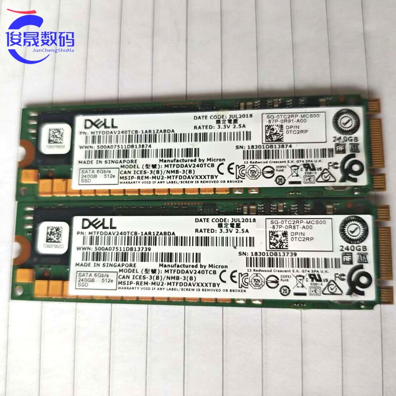Dell Tc2Rp 0Tc2Rp Mtfddav240Tcb 240Gb Sata M.2 Ssd Boss Card Dell Tc2Rp 0Tc2Rp Mtfddav240Tcb 240Gb Sata M.2 Ssd Boss Card
