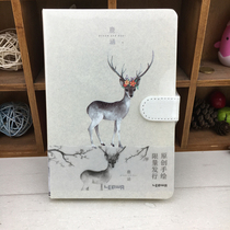 Mingji @ magnetic button simple A5 small horizontal line book 32K hardcover notebook student notepad