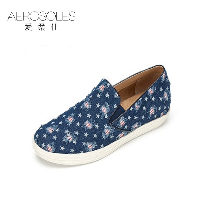 Aerosoles / Airou Shi 18 bộ giải trí mùa xuân và mùa thu của giày lười chân tròn giày nữ đơn giày giày thấp 101012 - Giày cắt thấp