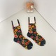 ດູໃບໄມ້ລົ່ນແລະລະດູຫນາວວັນນະຄະດີຝຣັ່ງ retro ສີນ້ໍາ socks ຜູ້ຊາຍຂອງກາຕູນ abstract ດອກໄມ້ຮູບຄົນ socks ຂອງແມ່ຍິງຝ້າຍກາງທໍ່ ins trend