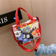 Children's Bags Boys and Girls Korean Style Fashion Shoulder Bag Versatile Cartoon Canvas Bag Beautiful Burst Casual Hand Bag