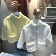 Quần áo trẻ em Hàn Quốc 2018 thu đông mới bé trai và bé gái bố mẹ-con mặc áo len lông cừu mềm mại cho bé