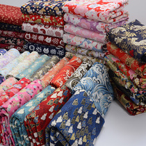 Japanese and wind cloth Diy handmade fabric cotton exquisite gilding butterfly blue sea wave Lotus cherry blossom