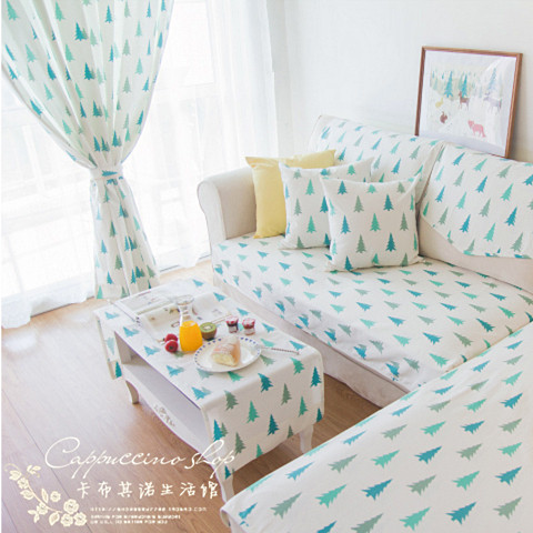 Small Clear New Cotton Linen Cloth Curtain Table Bussand Release The Christmas Pine Series Fabric Fabrics Linen Linen
