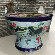 Ceramic fish tank large large lotus bowl lotus water lily water bowl turtle tank courtyard outdoor fish pot large flower pot