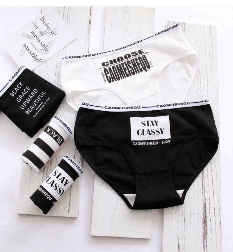 100% cotton 裆 kháng khuẩn vải áo khoác cotton đồ lót nữ đồ lót cotton chữ đơn giản đồ lót phụ nữ bán buôn quần lót cho người béo