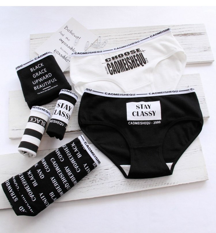 100% cotton 裆 kháng khuẩn vải áo khoác cotton đồ lót nữ đồ lót cotton chữ đơn giản đồ lót phụ nữ bán buôn quần lót cho người béo