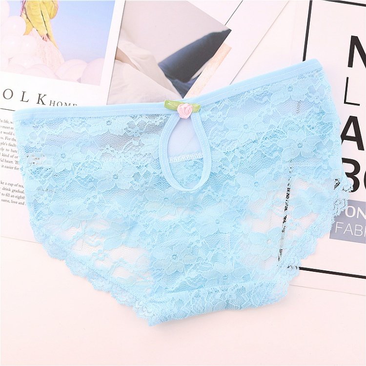 Quần lót ren nữ tính rỗng siêu mỏng rỗng phối cảnh lông nóng eo thấp liền mạch quần short tam giác đầu bán buôn quần xì nam độc lạ