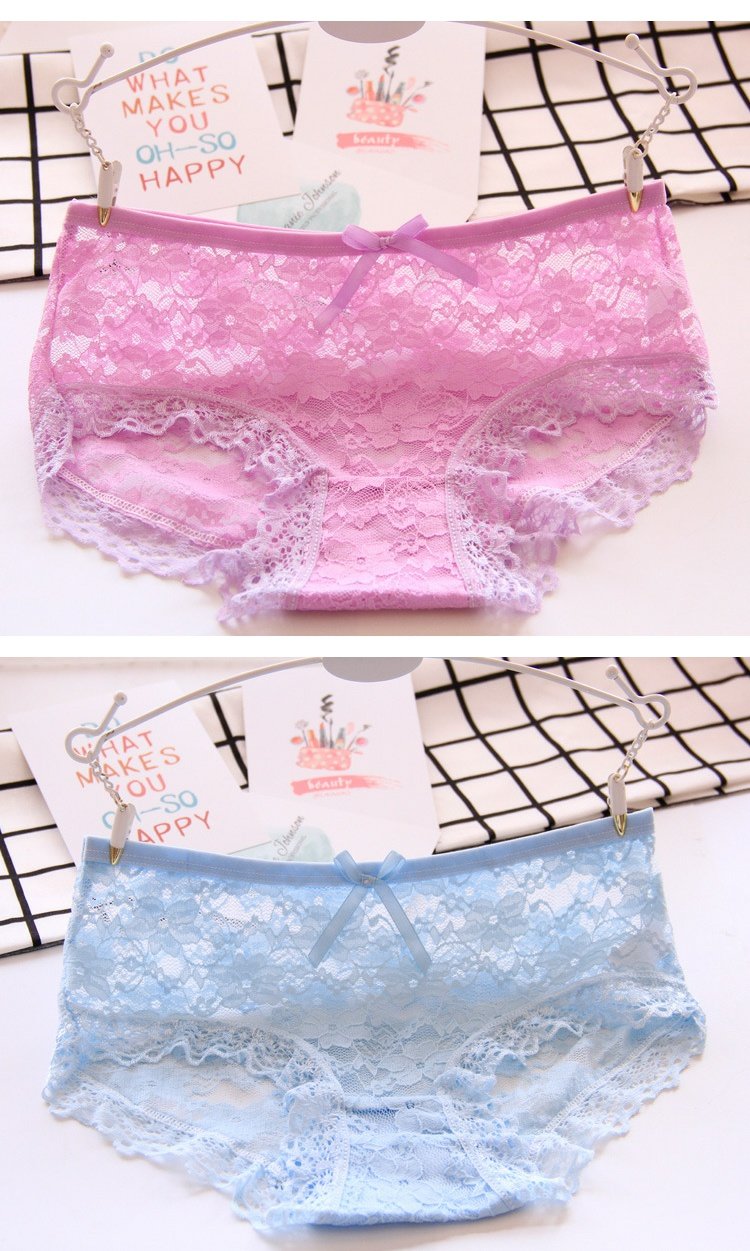Jacquard ren ren bông gợi cảm 裆 cô gái cám dỗ lưới rỗng eo thấp trong suốt phụ nữ đồ lót phụ nữ bán buôn quần lót nữ triumph
