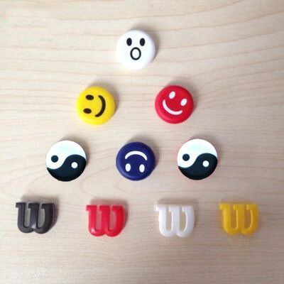 Tennis racket shock absorber Shock absorber knot natural silicone cartoon smiley face tai chi tennis accessories