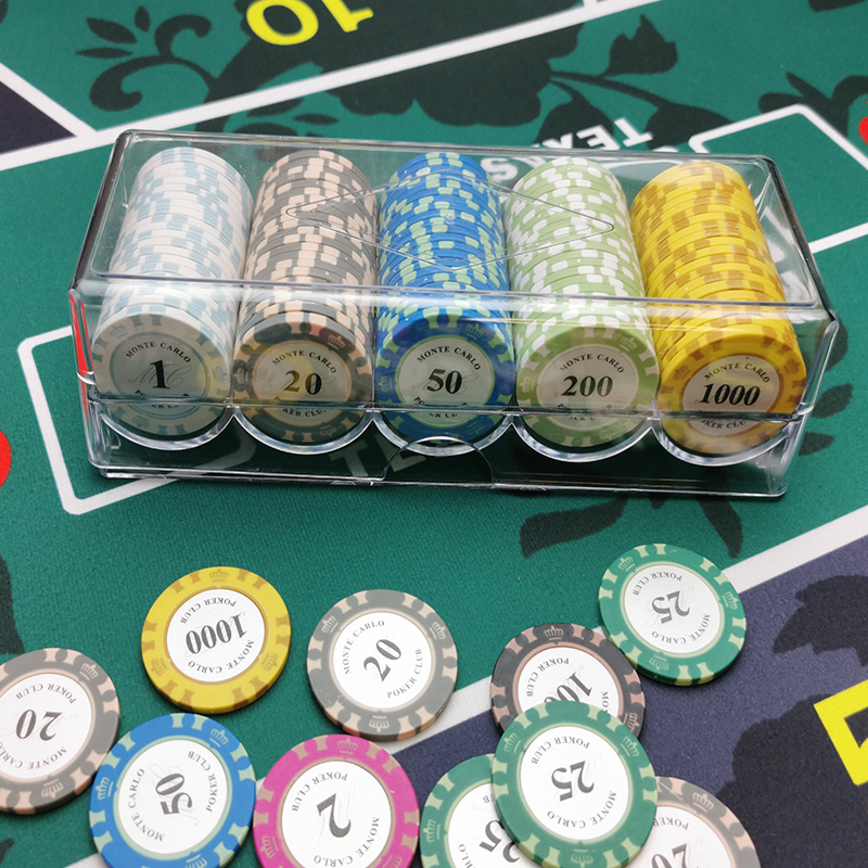 Crown Clay Chip Round Card Chess Room Mahjong Macau Crystal Fake Money Props Game Entertainment Depo Set