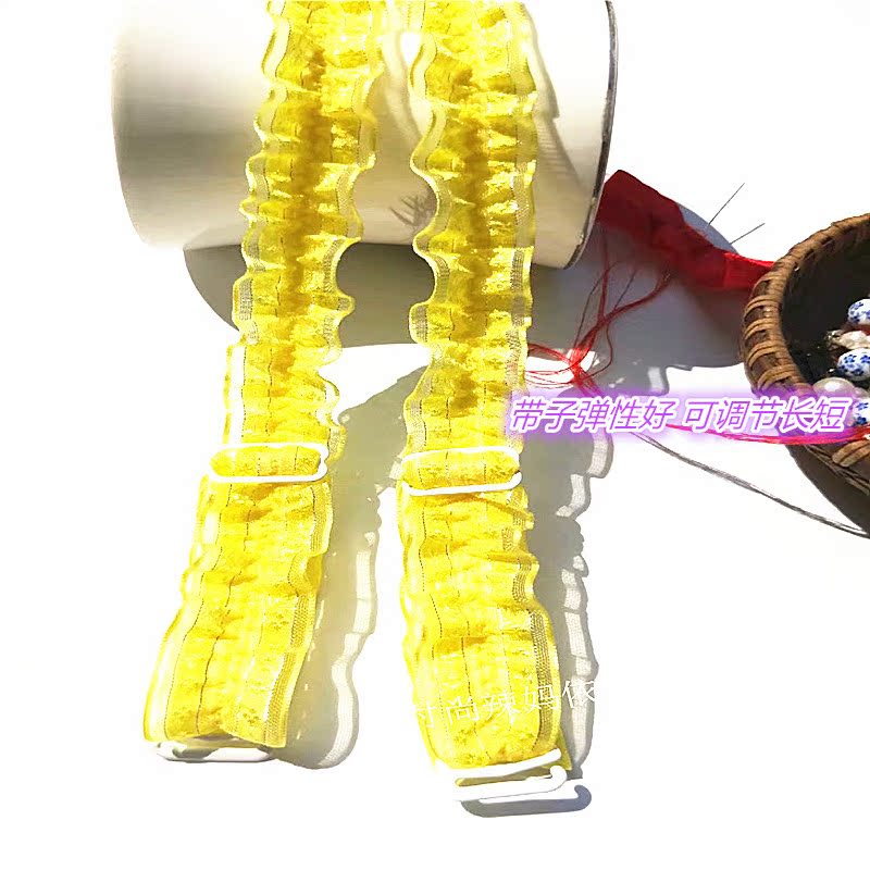 Đồ lót điều chỉnh cá tính dây đeo vai đôi bên ngoài nấm hoa đàn hồi tốt móc rộng khóa ngỗng vàng cam đỏ phụ kiện đồ lót nữ
