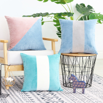 Simple pillow cushion sofa cushion office waist pillow headrest cushion plush pillow cover without core