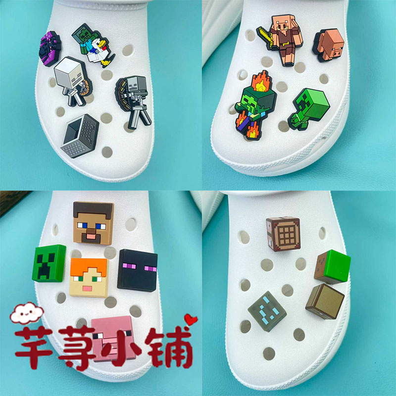 New Crocs Shoe Charms Accessories Suitable for Crocs Shoes Decoration Cartoon 3D DIY Decoration Minecraft New Crocs Shoe Charms Accessories Suitable for Crocs Shoes Decoration Cartoon 3D DIY Decoration Minecraft