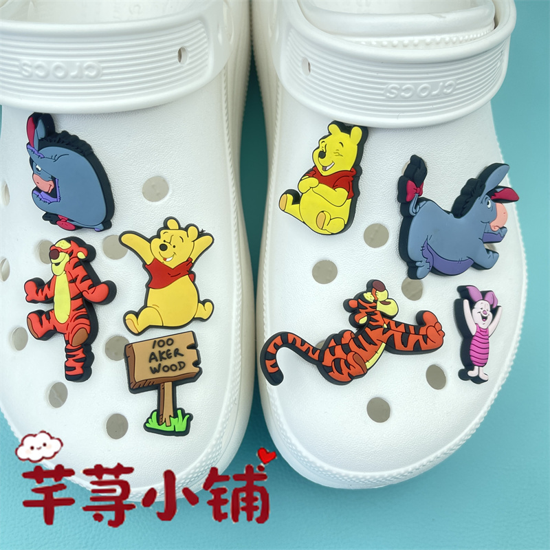 Crocs Shoe Accessories Shoe Charms Compatible with Crocs Shoes Decorative 3D Cartoon Accessories DIY Winnie the Pooh Crocs Shoe Accessories Shoe Charms Compatible with Crocs Shoes Decorative 3D Cartoon Accessories DIY Winnie the Pooh