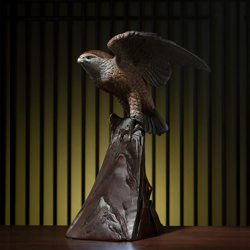 Copper Master Hai Dong Qing Grand Old Eagle Swing Piece Office Owner Table Family Residence Decoration Company Opening Gift