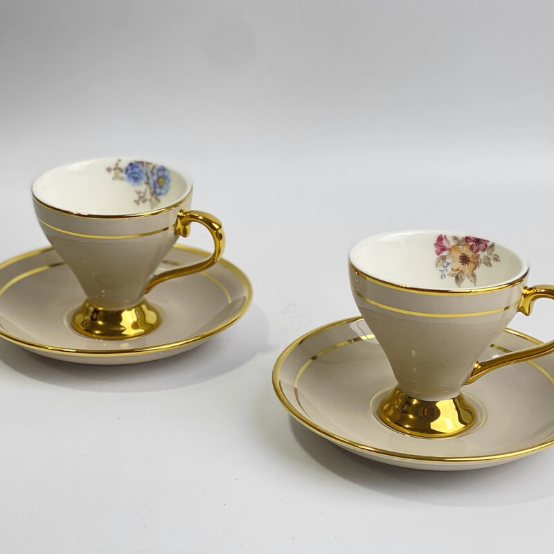 Espresso Small Cup and Saucer European-Style Bone China Coffee Cup and Saucer Set British Afternoon Tea Set High-End Exquisite 90ml