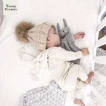 Childrens hat hairball ins autumn and winter 6 months-4 years old baby boy tide girl child warm wool hat