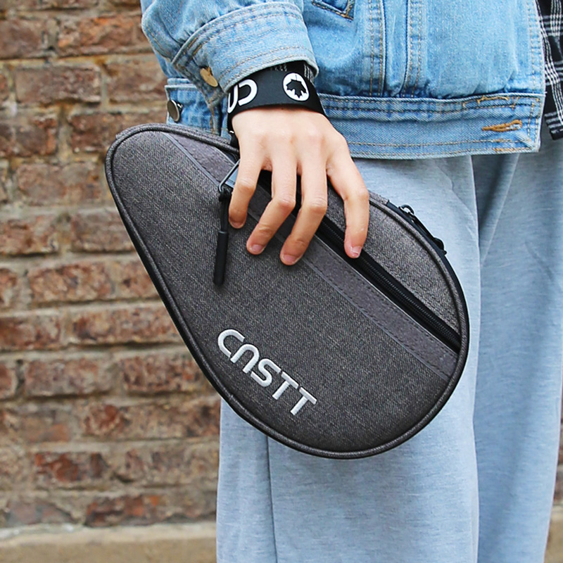 CnsTT Kestine Clapping Shape Ping-pong Racket Cover Pat Bag Portable Twilight Shades Thickened Layer Shock-Proof Pat Bag