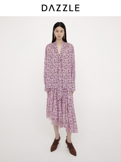 DAZZLE 2025 Frühjahr neues französisches Blumen-Hemdoberteil im europäischen Stil