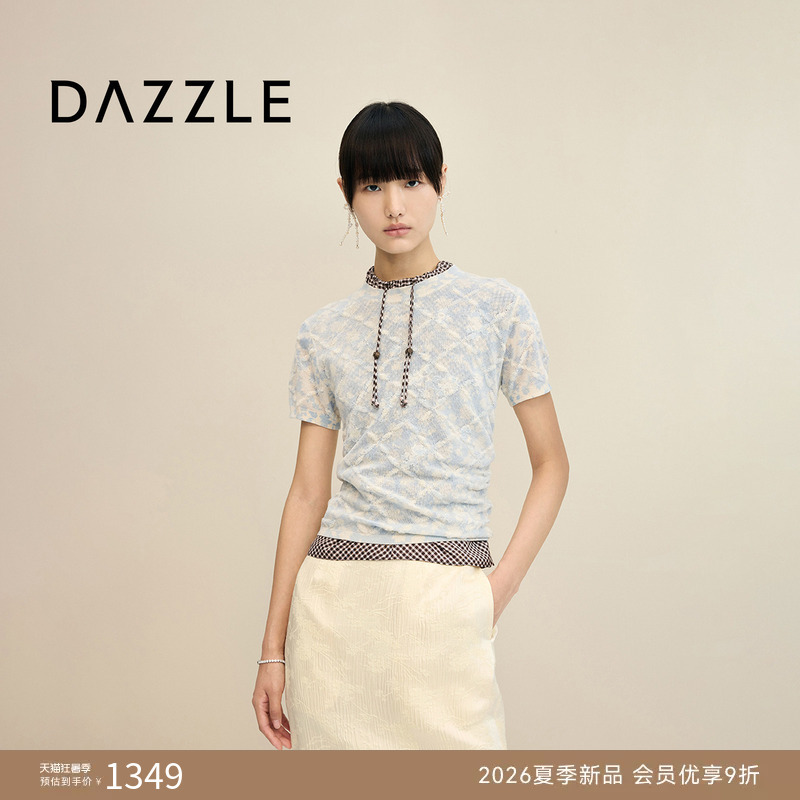 Dazzle 2026 Summer Lyocell Blend Slim Fit Jacquard Embroidered Sweater Dazzle 2026 Summer Lyocell Blend Slim Fit Jacquard Embroidered Sweater