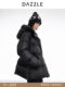 Dazzle 25Th Winter Black Waist-Tightening Drawstring Cloud Puff Mid-Length down Jacket for Women