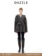 Dazzle 2025 Winter New All-Wool Hooded Mid-Length Lazy Woolen Coat