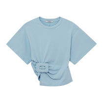 (Limited time special offer) DAZZLE T-shirt 2024 summer new womens vertical cut bat sleeve top