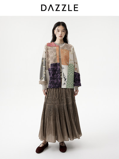 [New Year Green Series] Dazzle 26Th Spring Cotton Blend Embroidered Colorful Sweater Cardigan for Women