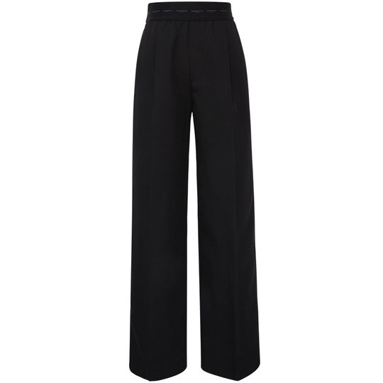 DAZZLE地素 休闲裤女装字母提花橡筋腰头长裤