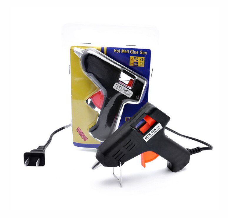 Home handmade DIY hot melt adhesive gun black with bracket small glue gun point gluing machine