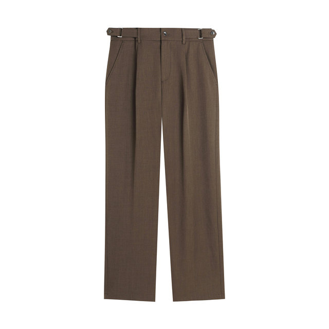 Eli ໂສ້ງຂາສັ້ນອອກແບບແບບງ່າຍດາຍຂອງຜູ້ຊາຍ ໂສ້ງຂາຍາວແບບເກົາຫຼີ trendy and versatile drapey wide-leg casual trousers