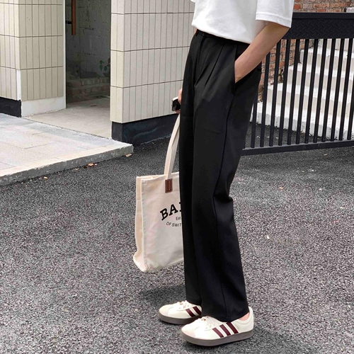 Летние ретро штаны, дизайнерские повседневные брюки, свободный прямой крой