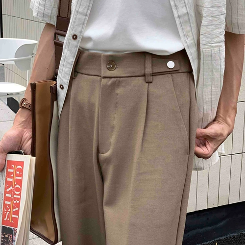 Летние ретро штаны, дизайнерские повседневные брюки, свободный прямой крой