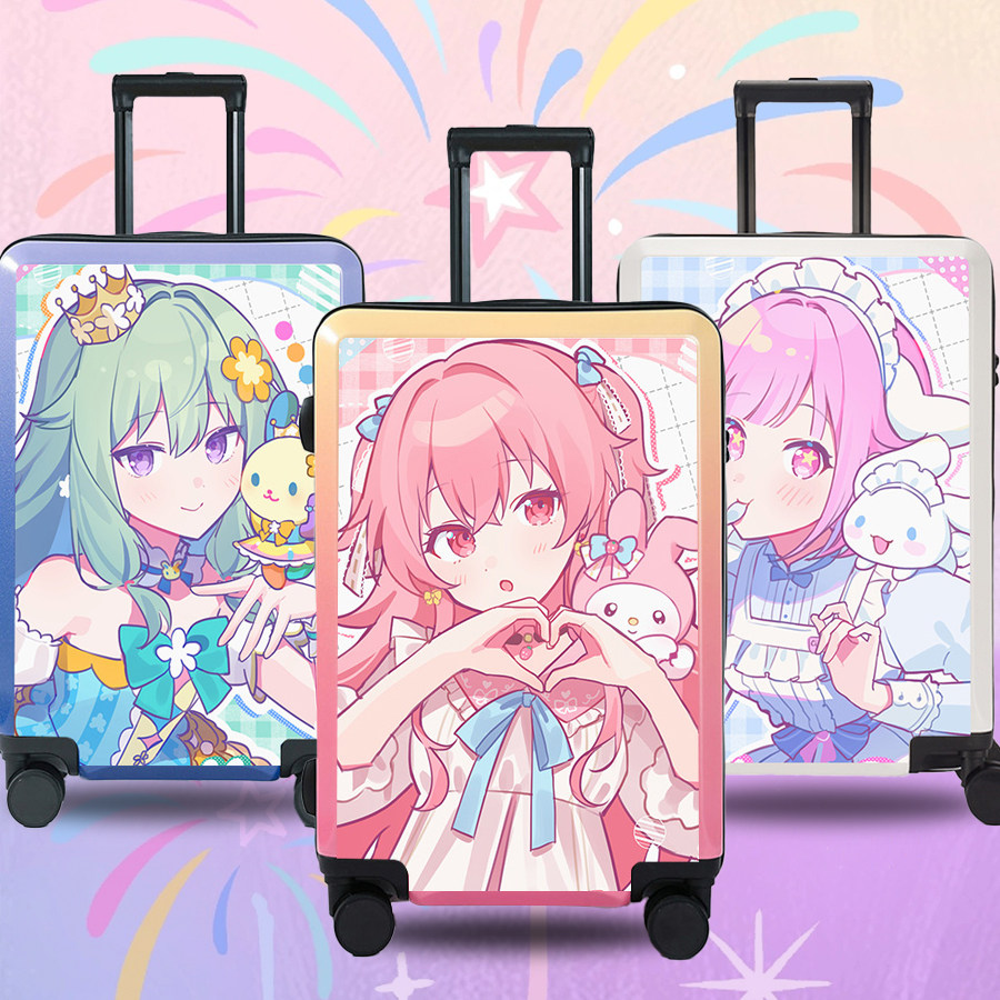 My Melody 20-inch Girl's Rolling Suitcase, Cute Anime Style, Princess Style, Carry-on Suitcase