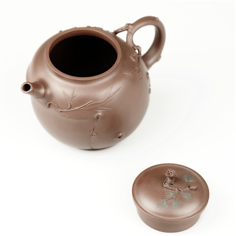 Yixing Dingshan Gu Jingzhou Zisha nồi handmade đích thực nổi tiếng nghệ sĩ dân gian tất cả làm bằng tay Pan Yueming Qing Yin bình trà đất nung