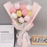 Плетеный трехмерный набор материалов ручной работы, реалистичный крючок для вязания для друга, букет, «сделай сам», подарок для девушки