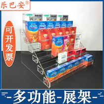 Hospital Pharmacies Pharmacy Drug Shelves Placed Medicines Rack Condom condom Condom Supermarket Convenience Store Cashier Shelf