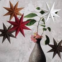 Shopping mall window counter pendant Octagonal star Kindergarten classroom decoration Birthday party decoration decoration pendant