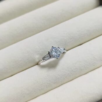 High carbon diamond 925 silver ring closed size 12