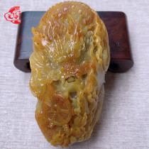 Myanmar natural A goods Yingrun Huang Fei business booming domineering carved dragon Jade hand play pieces 217-52
