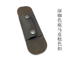 Темно -коричневая сумасшедшая лошадь кожаная пистолет с пряжкой на плечо толщиной около 4 мм