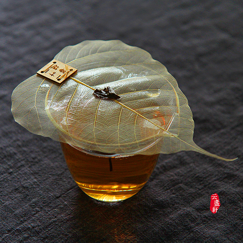 Bodhi leaf vein tea filter Creative leaf filter Tea filter Gongfu tea accessories Creative large tea filter net