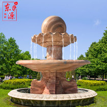 Stone sculpture fountain Rockery water landscape garden Garden European-style water bowl fountain ornament Marble Feng Shui ball