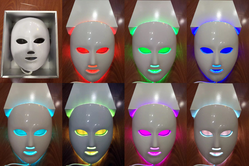 LED Color Light Beauty Mask Instrument Home Photon Tender Skin Beauty Instrument Seven Color Light whitening Pale Acne mask
