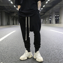 Dark roster classic Joker crotch pants INS trendermen with terry cotton black casual pants