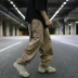 INS gió retro hip hop đường phố quần lỏng lẻo chuỗi quần yếm OLDSCHOOL quần cũ chất béo quần thường quần sooc Quần tây thường