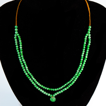 Fiber one Jade 238 natural A goods Myanmar old pit Zhengyang green jade tower beads small Ruyi necklace choker with certificate