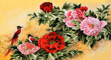 ] Suzhou Embroidery DIY Kit Beginner Stitch Scanning Peony Flower and Bird Picture Manual Embroidery Decorative Painting